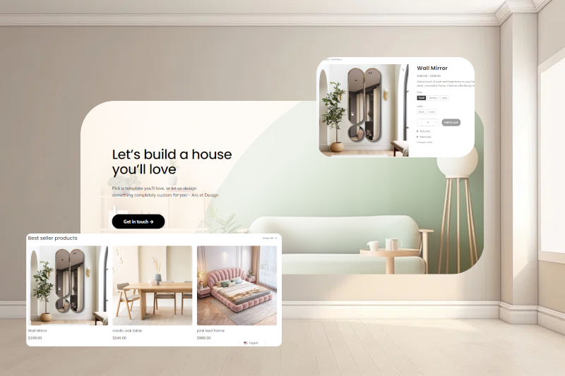 Modern furniture store website template