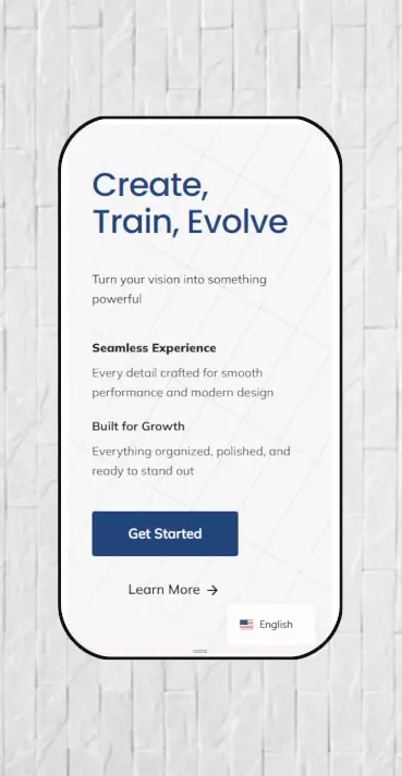 Modern business landing page Mobile template