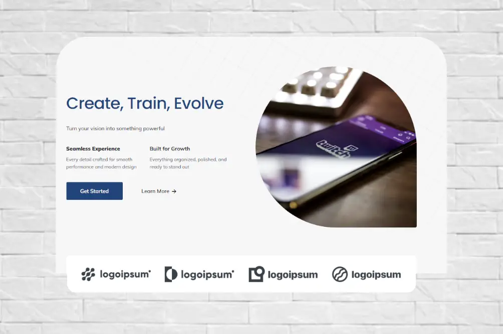 Modern business landing page template