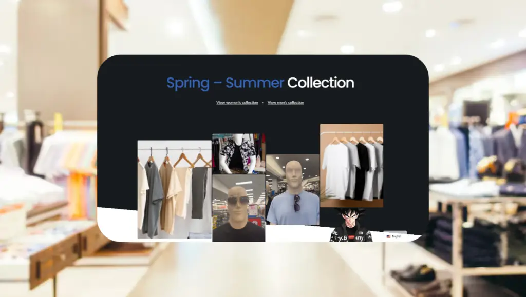 Modern clothing store website template