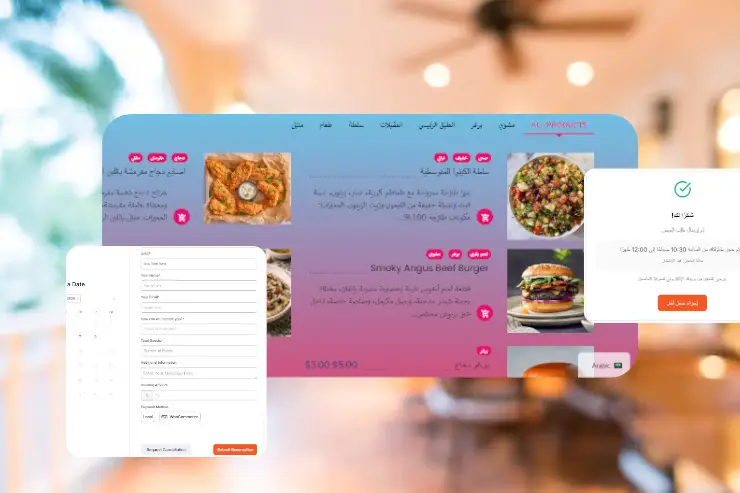 Responsive restaurant website template